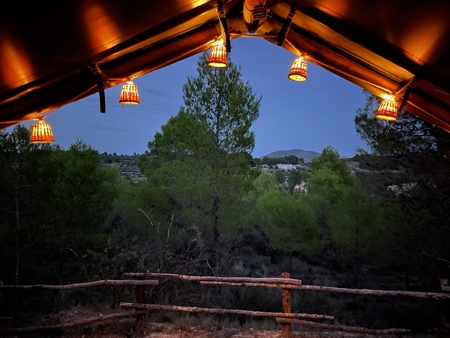 glamping spain evening